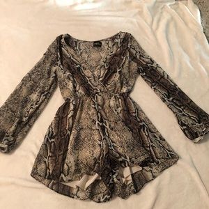 Snake Skin Patterned Romper